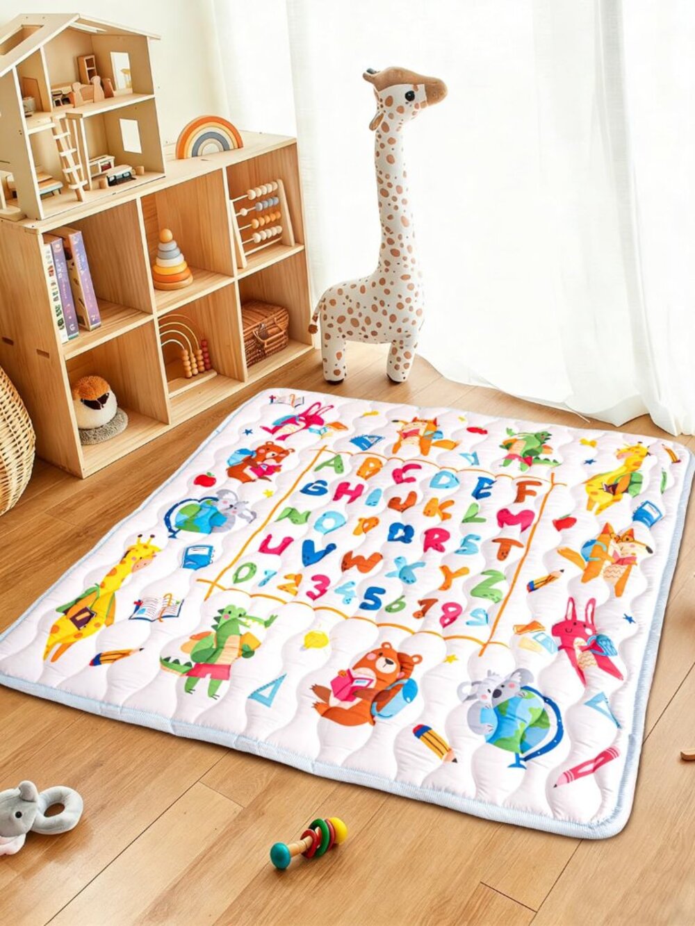 Baby Play Mat & Picnic Blanket with Numbers – 50x50 – Anti-Slip